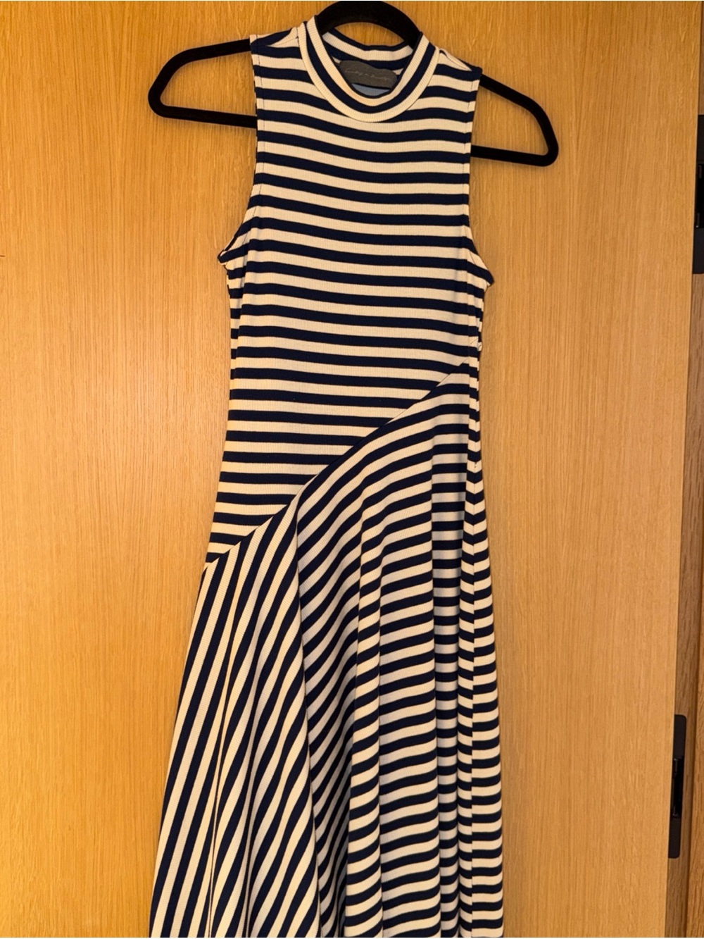 Anthropologie Sunday in Brooklyn Striped Sleeveless Maxi Dress Sz S Black White